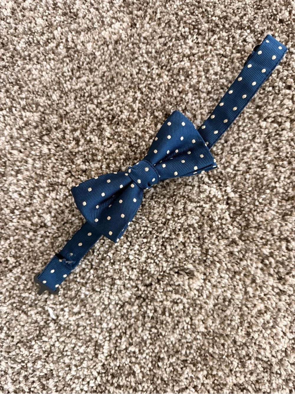 Navy Polka Dot Bow Tie - Boy’s Formal Accessory